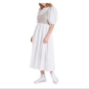 En Saison Mixed Media Midi Dress